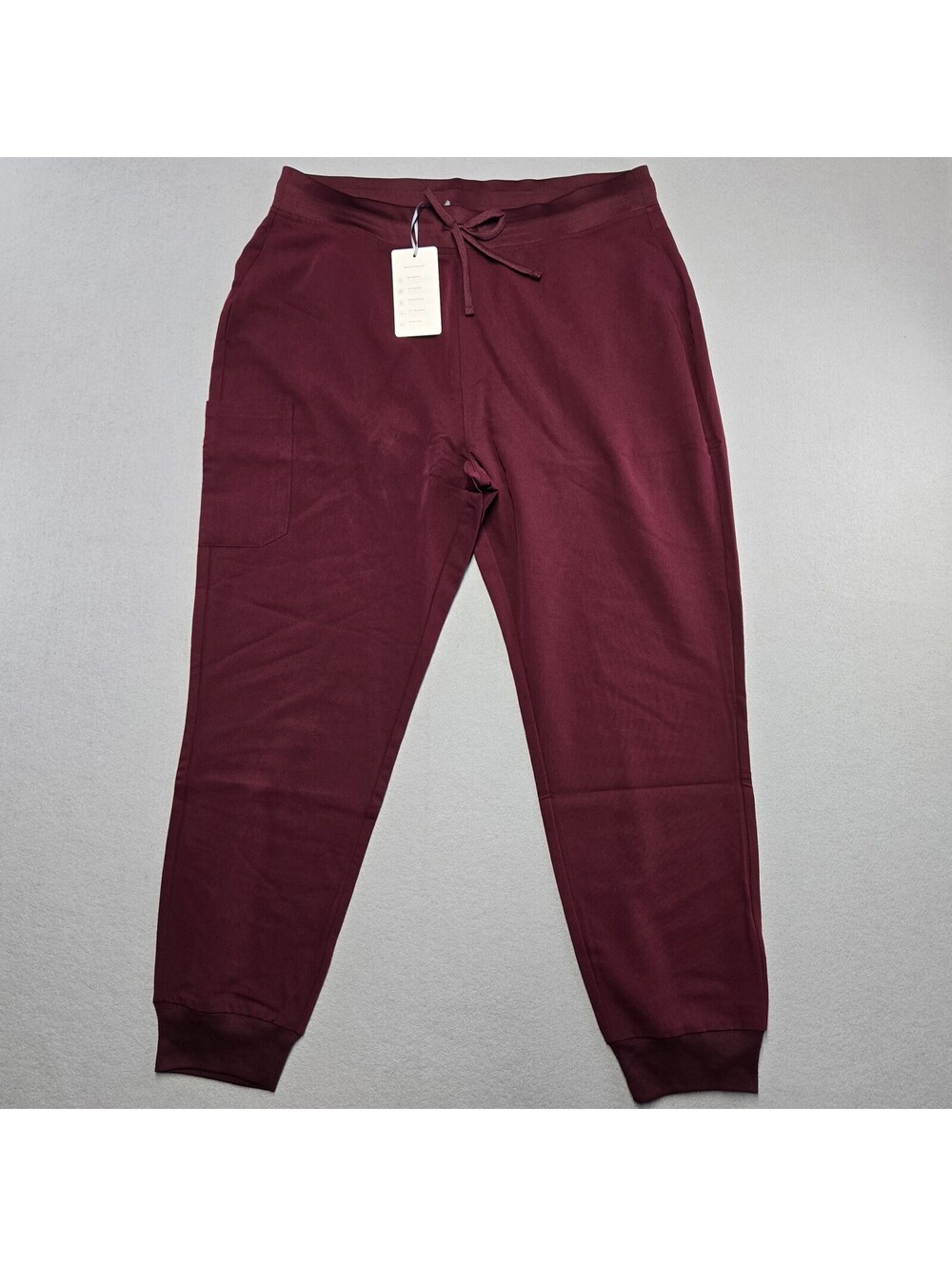 Mandala Equa-Tek High Waist Jogger XL Wine Poly Viscose Stretch Knit NWT